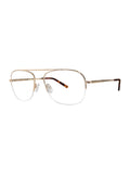 Stetson Men's Square Eyeglasses, ST XL31, Gold, 59-18-150, with Case