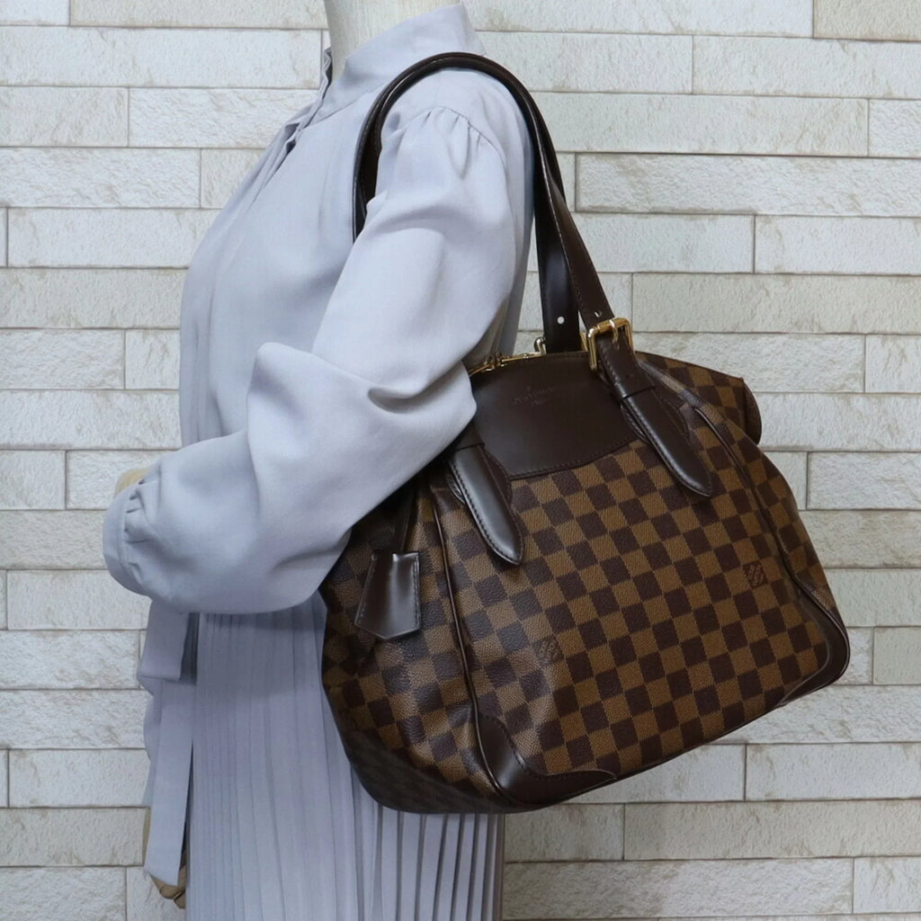 Authenticated Second-hand Louis Vuitton LOUIS VUITTON Verona MM Damier Shoulder Bag Canvas Brown Women's