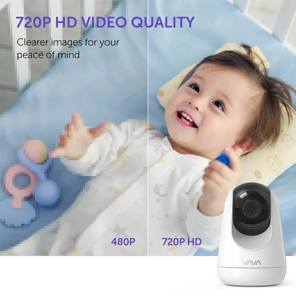 VAVA Video Baby Monitor with 5" 720P Handheld Display and 2-Way Audio, White