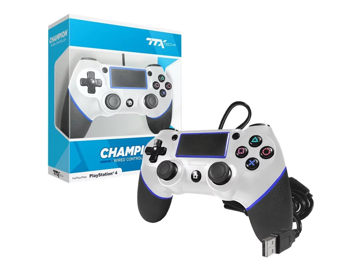 TTX Tech Champion - Gamepad - wired - white - for PlayStation 4