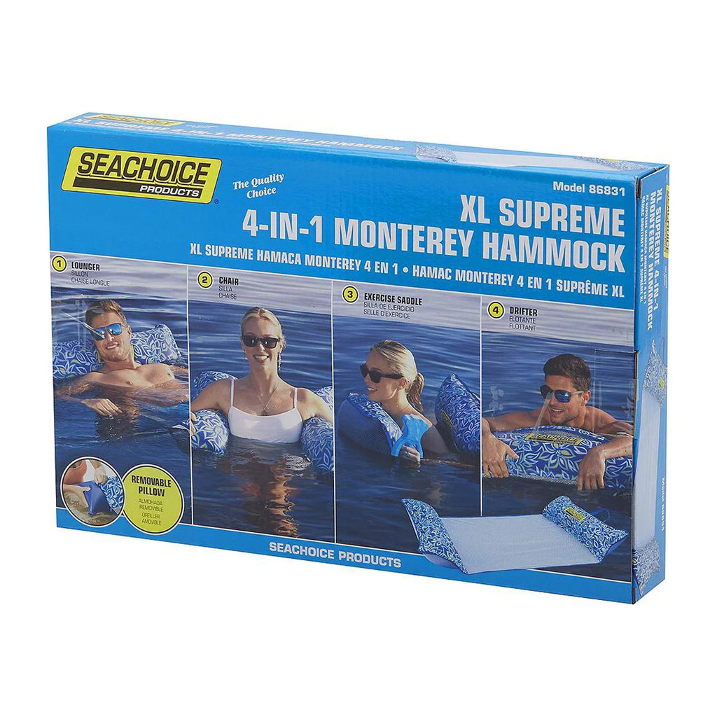 Seachoice 86831 XL Supreme 4-in-1 Monterey Ultrasoft Airmesh Fluid Hammock Lounge Chair
