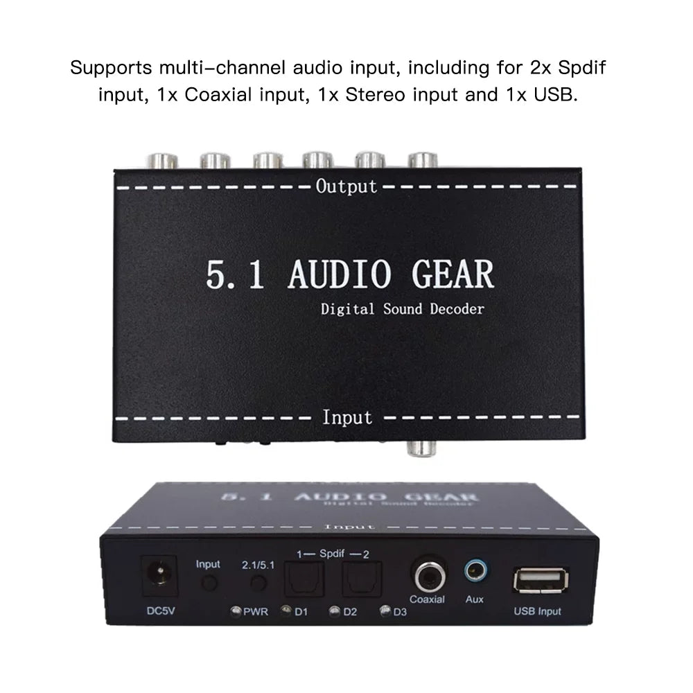 Dazzduo Digital Audio Decoder,3.5mm Audio Output Sound Decoder Audio Audio Audio Sound Decoder Audio Converter 3.5mm Support Dolby US Dolby US Output Support Dolby Converter 3.5mm Audio