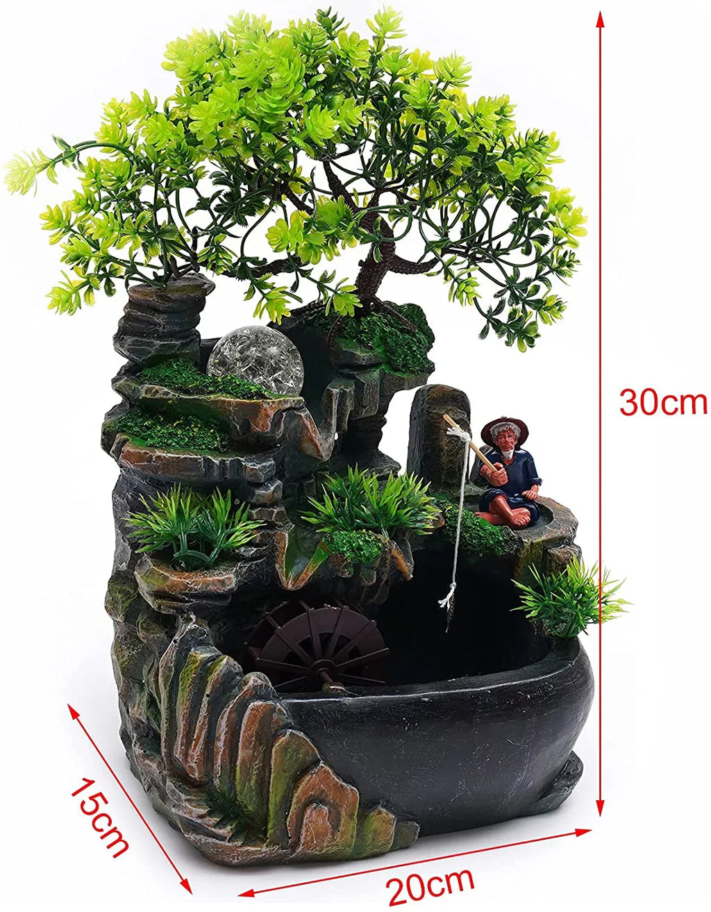 Miumaeov Ornament Rockery Fountain Fluid Fengshui Desktop Zen Decor