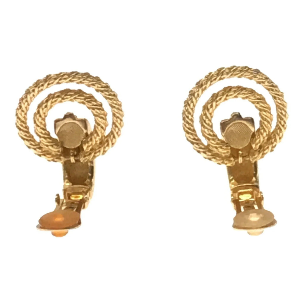 Pre-Owned Christian Dior Rhinestone Big Earrings Accessories Women's Gold VINTAGE OLD ITSRN157RU90 RM2878M (Good)