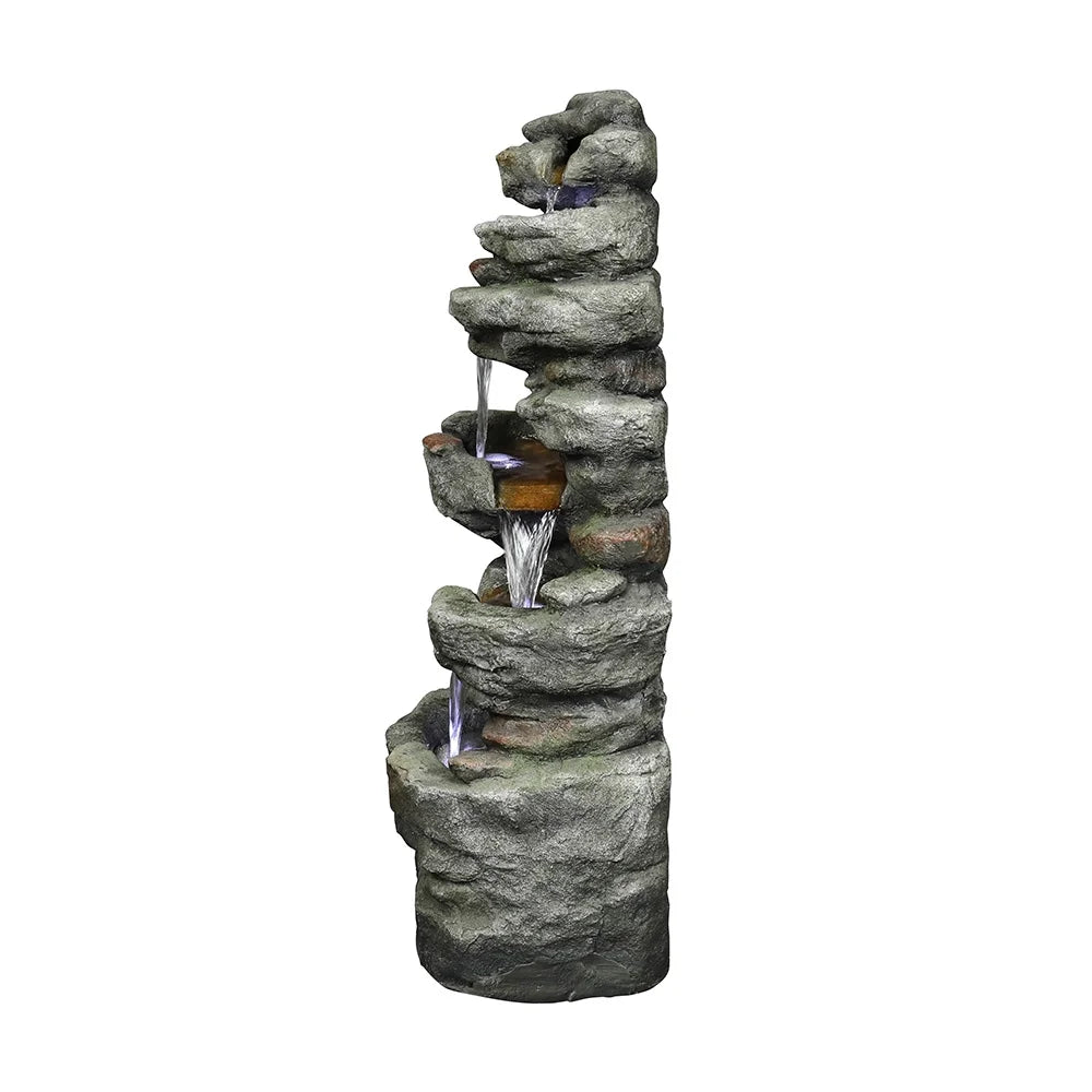 32.6inches Rock Liquid Fountain with Led Lights