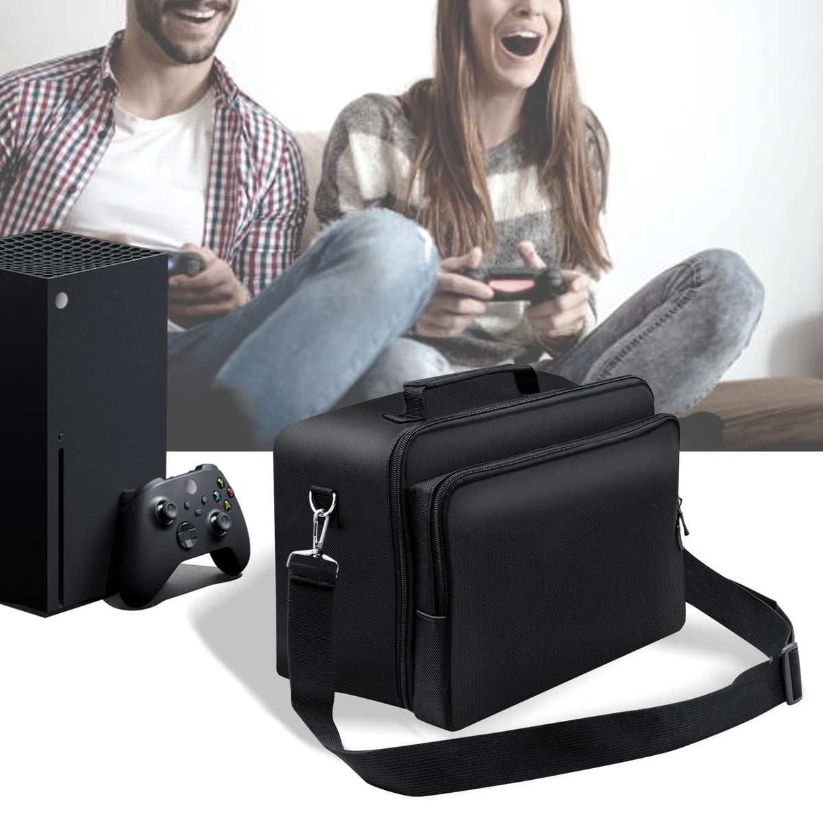 Protective Carrying Case for Xbox Series X-XSX Travel Bag Carrying Case for Xbox Series X Console, Controller, Cables and Other Accessories