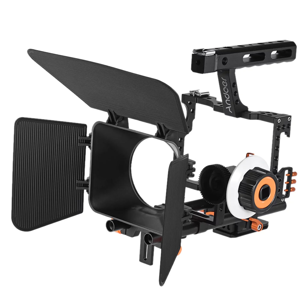 Moobody C500 Aluminum Alloy Camera Camcorder Video Cage Rig Kit Film Making System w/ Matte Box for GH4 Replacement for A7S/A7/A7R/A7RII/A7SII/A7IV ILDC Mirrorless Camera