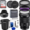 E PZ 18-105mm f/4 G OSS Lens with Essential Accessory Bundle - Includes: Fluid Resistant Lens Pouch, SanDisk 32GB Memory Card, 3 Piece Multicoated HD Filters with Case (UV,CPL, FLD), Variable Neu