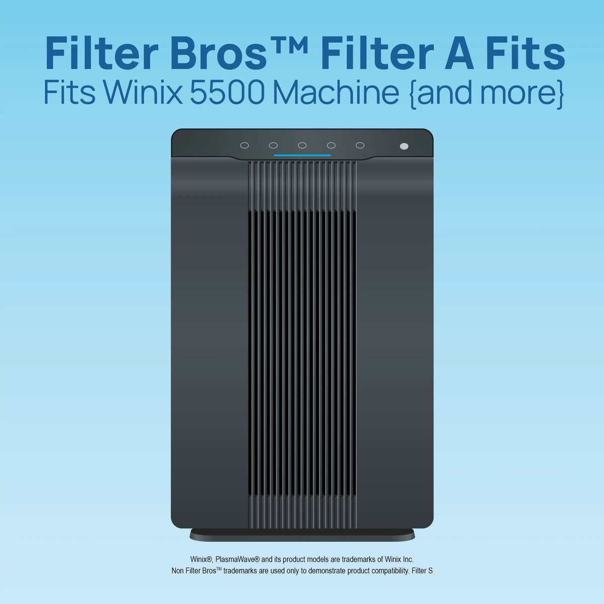 Filter Bros HEPA Replacement Filter A Compatible with Winix 115115 Plasmawave Series Home Air Purifiers 6300, P300, 5300, 5500, 5500-2, 5300-2, 6300-2, 9500, C535