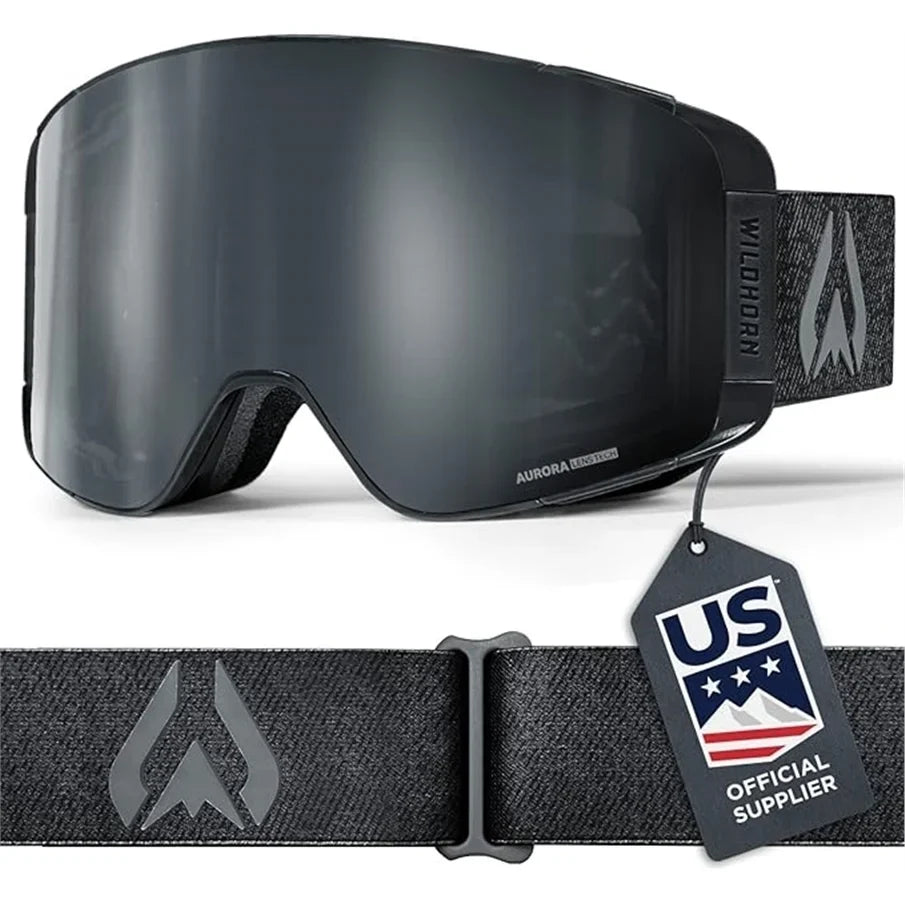 Pre-Owned Wildhorn Tube Ski Goggle, Stealth/Jet Black, Adult Pre-owned - Like New)