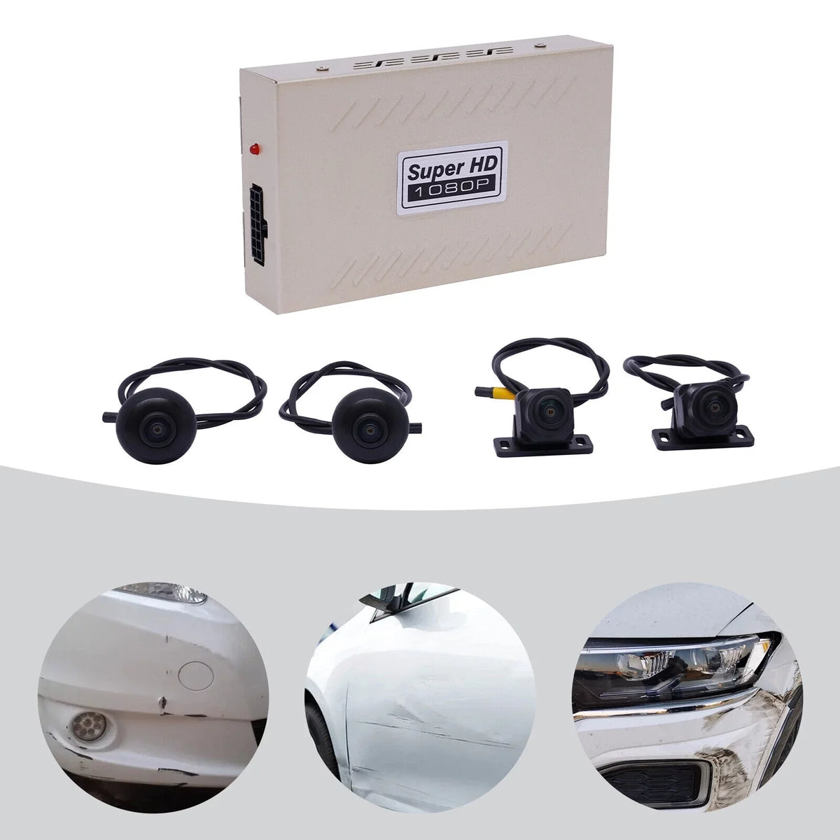 360° Bird View Panoramic System 4-camera 720P Car DVR Recording