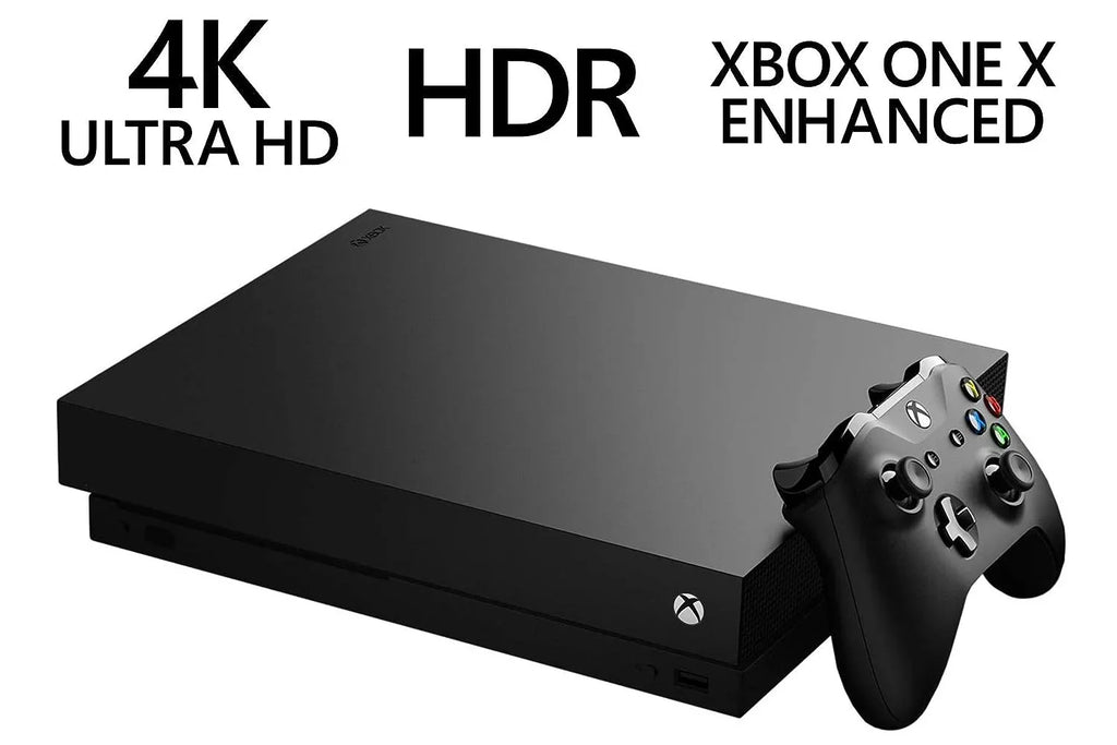 Pre-Owned Xbox One X 1TB Black Gaming Console With 2 Controller + G9 Earbuds With Microphone BOLT AXTION Bundle (Refurbished: Like New)