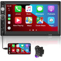 Podofo Double 2 Din 7'' Universal Car Stereo Radio Carplay Android Auto Mirror Link HD Touch Display Car Audio Multimedia Player MP3 MP5 Bluetooth FM USB(Rear Camera Not Included)