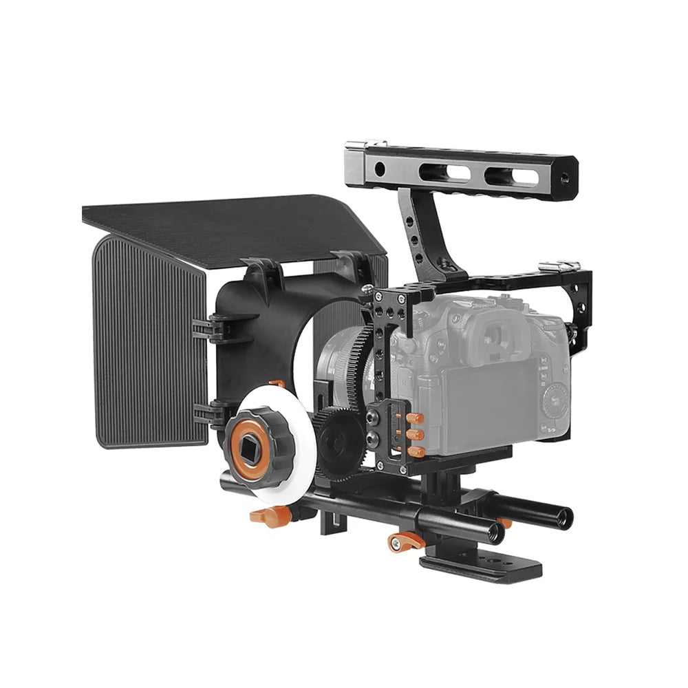 Moobody C500 Aluminum Alloy Camera Camcorder Video Cage Rig Kit Film Making System w/ Matte Box for GH4 Replacement for A7S/A7/A7R/A7RII/A7SII/A7IV ILDC Mirrorless Camera