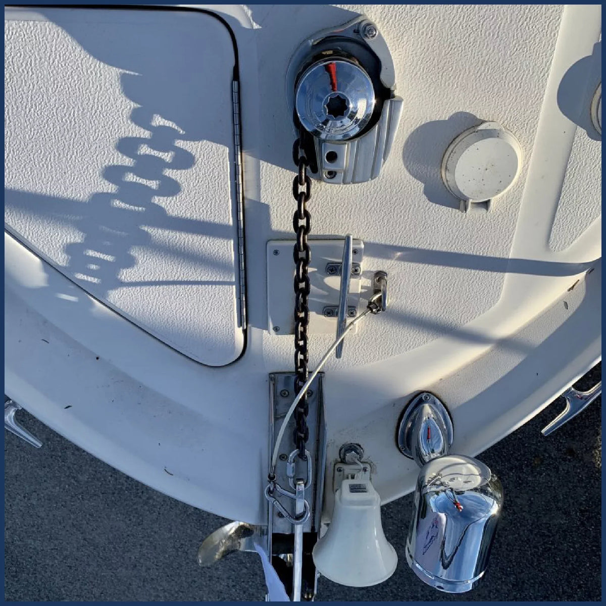 Five Oceans 12-Inch Anchor Safety Straps, Heavy Duty 7x19 PVC Coated Stainless Steel 6mm Wire Rope, Includes 5/16-Inch Carabiner Snap Hook and 5/16-Inch U-Bolt - FO4560