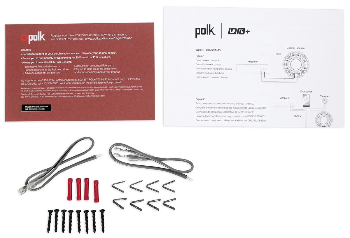 (2) Polk Audio DB522 5.25" 600w Car Audio ATV/Motorcycle/Boat Speakers + Rockmat