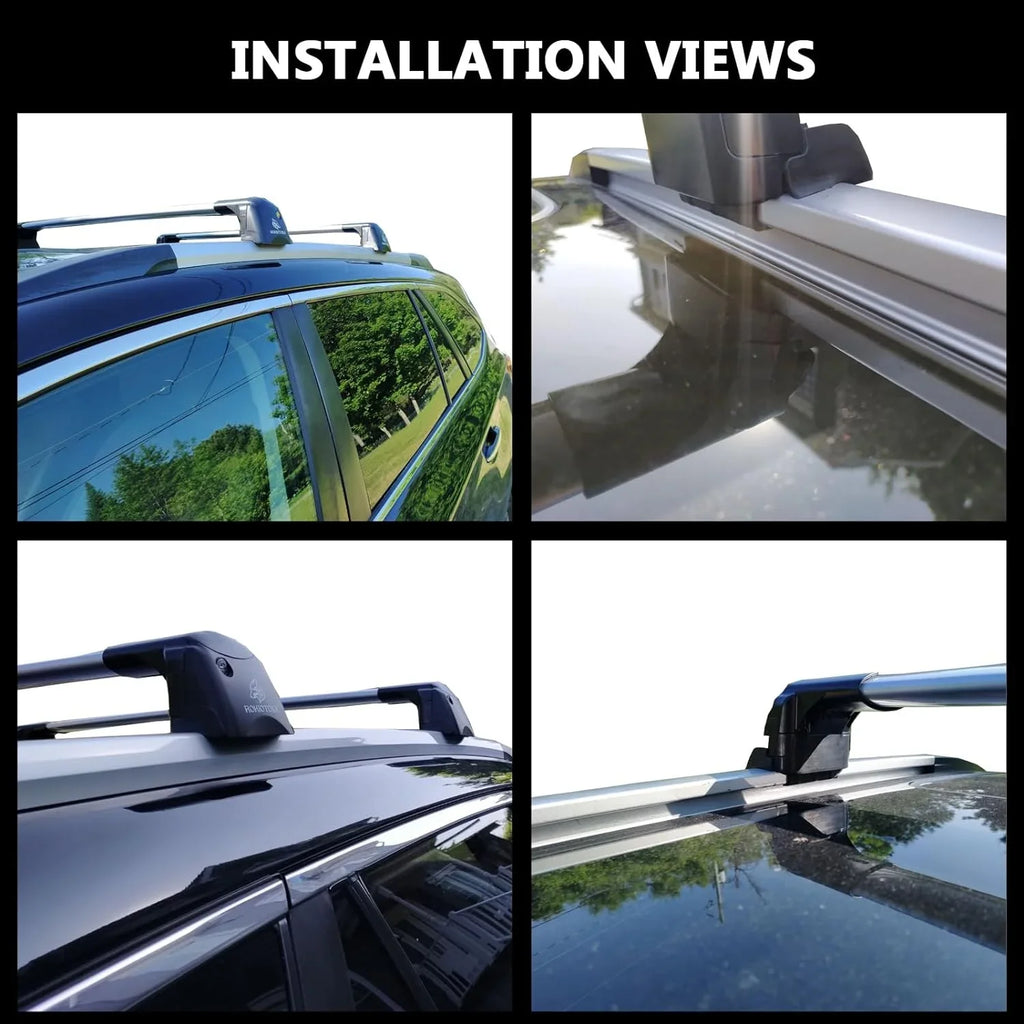 ROKIOTOEX Roof Rack Crossbars Fit for 2015-2019 Subar-u Outback Premier Touring Chrome Lush Side Rails, Cross Bars for Rooftop Cargo Box Luggage, Ski Board, Bike Carrier – Black SO14T