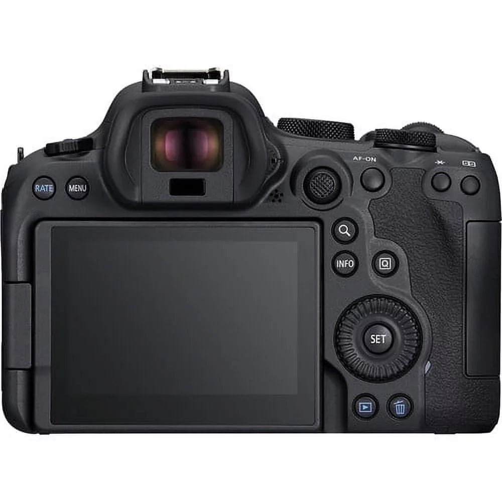 EOS R6 Mark II Mirrorless Camera (5666C002) + RF 24-70mm Lens + 64GB Memory Card + Case + Corel Photo Software + 2 x LPE6 Battery + External Charger + Card Reader + More