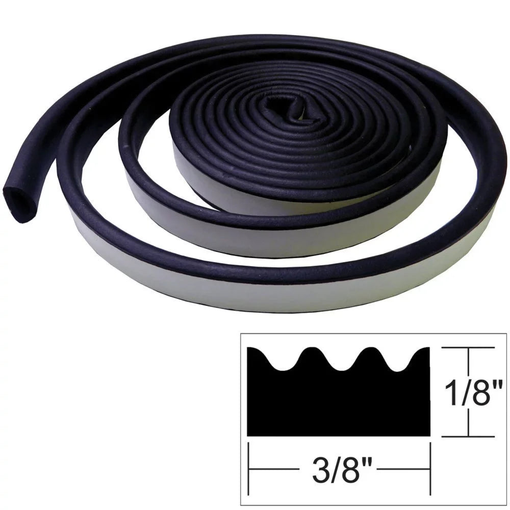 TACO Marine V30-0113B10-1 Weather Seal Tape - 3/16" x 3/8" x 10', Black