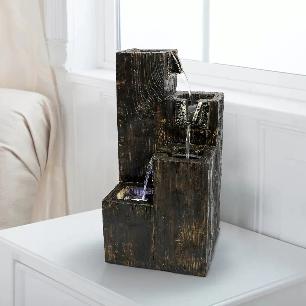 LED Indoor Tabletop Fluid Fountain - Create Soothing Ambiance