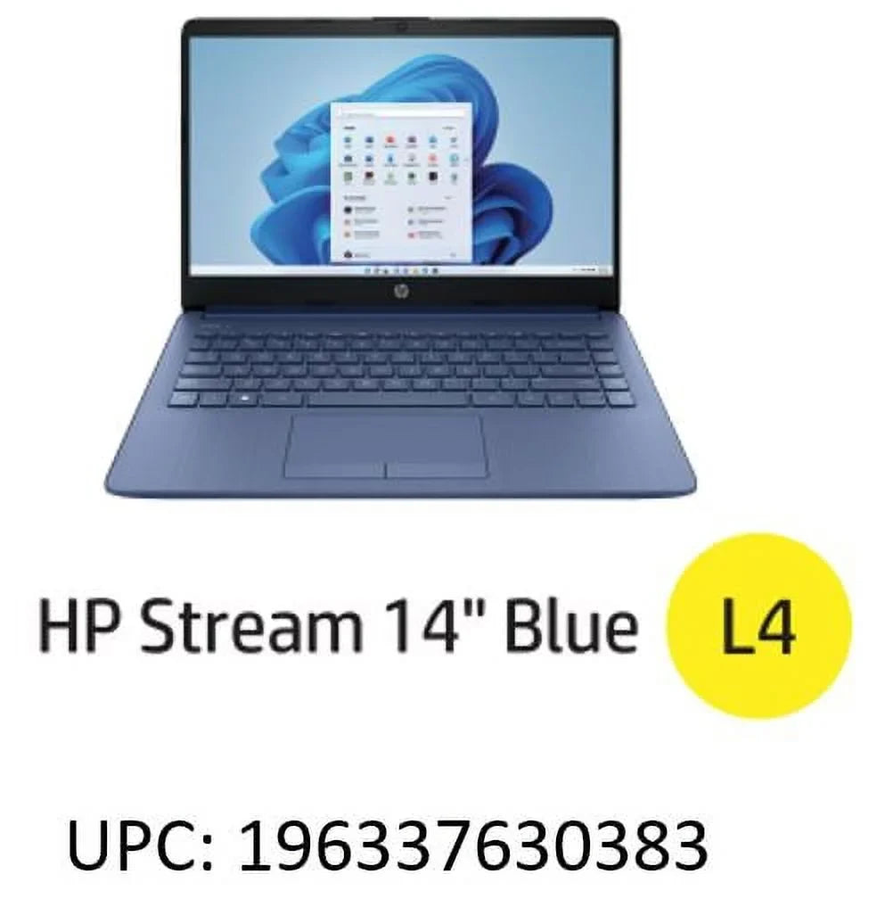 Restored 14-cf2111wm Stream 14" HD Celeron N4120 1.1GHz UHD Graphics 600 4GB RAM 64GB SSD Win 11 Home Blue (Refurbished)