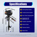 HANGKAI 2 Stroke 3.6 Outboard Motor Fishing Boat Engine Liquid Cooling CDI Outboard Boat Motor 90cm/35.4in