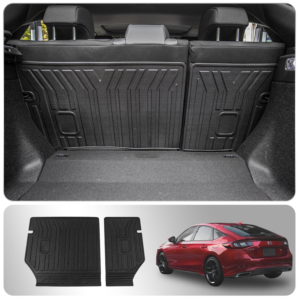 Fit 2022-2024 Honda Civic Hatchback Backrest Mats TPE All Weather Trunk Mat 2023 Civic Hatchback Accessories