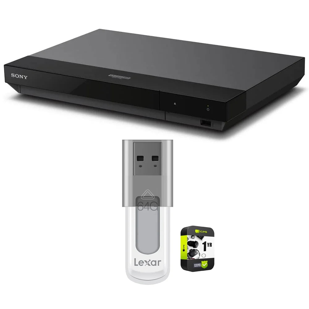 UBP-X700/M HDR 4K UHD Network Blu-ray Disc Player with Hi-Res Audio Bundle Includes 1 Year Extended Protection Plan and Lexar 64GB JumpDrive S50 USB 2.0 Flash Drive Black