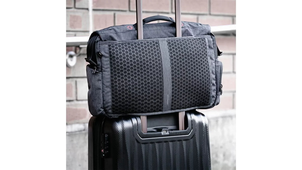 KeySmart Urban Union Hybrid Carrying Case (Messenger/Briefcase/Backpack) for 15" to 16" MacBook Pro, Notebook, Black