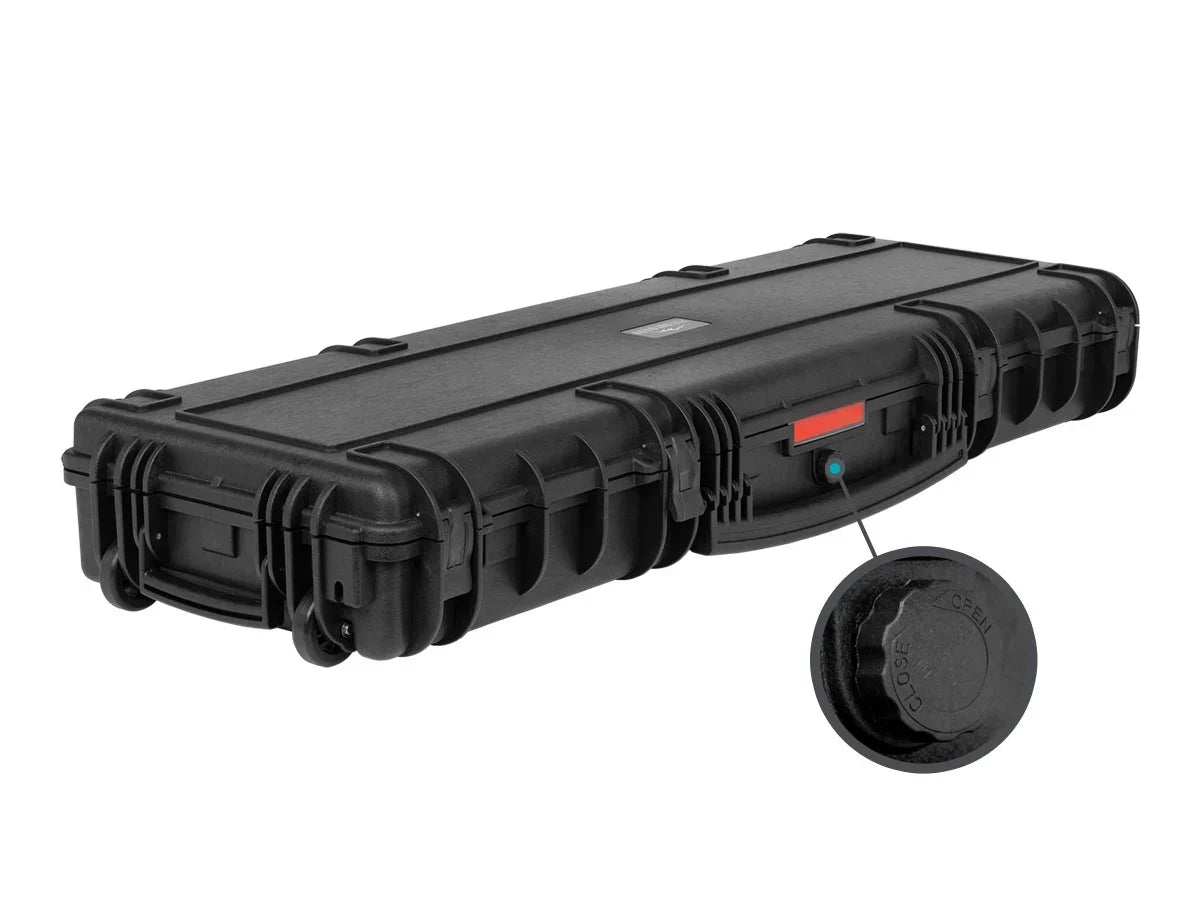 Monoprice Weatherproof Hard Case - 47in x 16in x 6in With Wheels and Customizable Foam, IP67, Shockproof, Customizable Name Plate