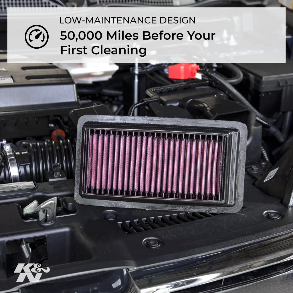 K&N Engine Air Filter: High Functionality Premium, Washable, Replacement Filter: 2012-2018 Honda/Acura L4 1.8/2.0 L (Civic, ILX), 33-2468
