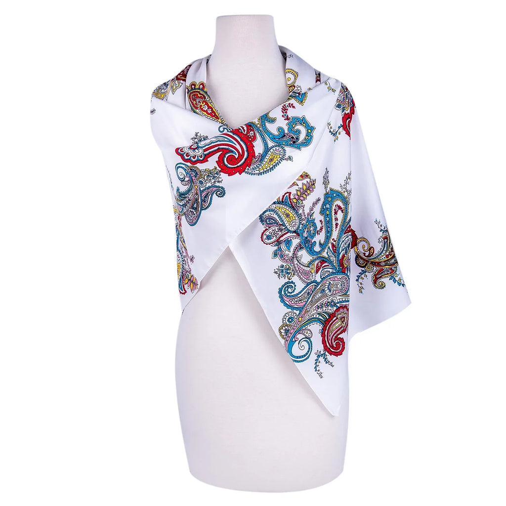 STP GOODS Evening Shawl and Wrap for Women Magic Land Silk Shawl 39x39” (100x100 cm) Travel Scarf Tops Fashion Shawl for Wedding