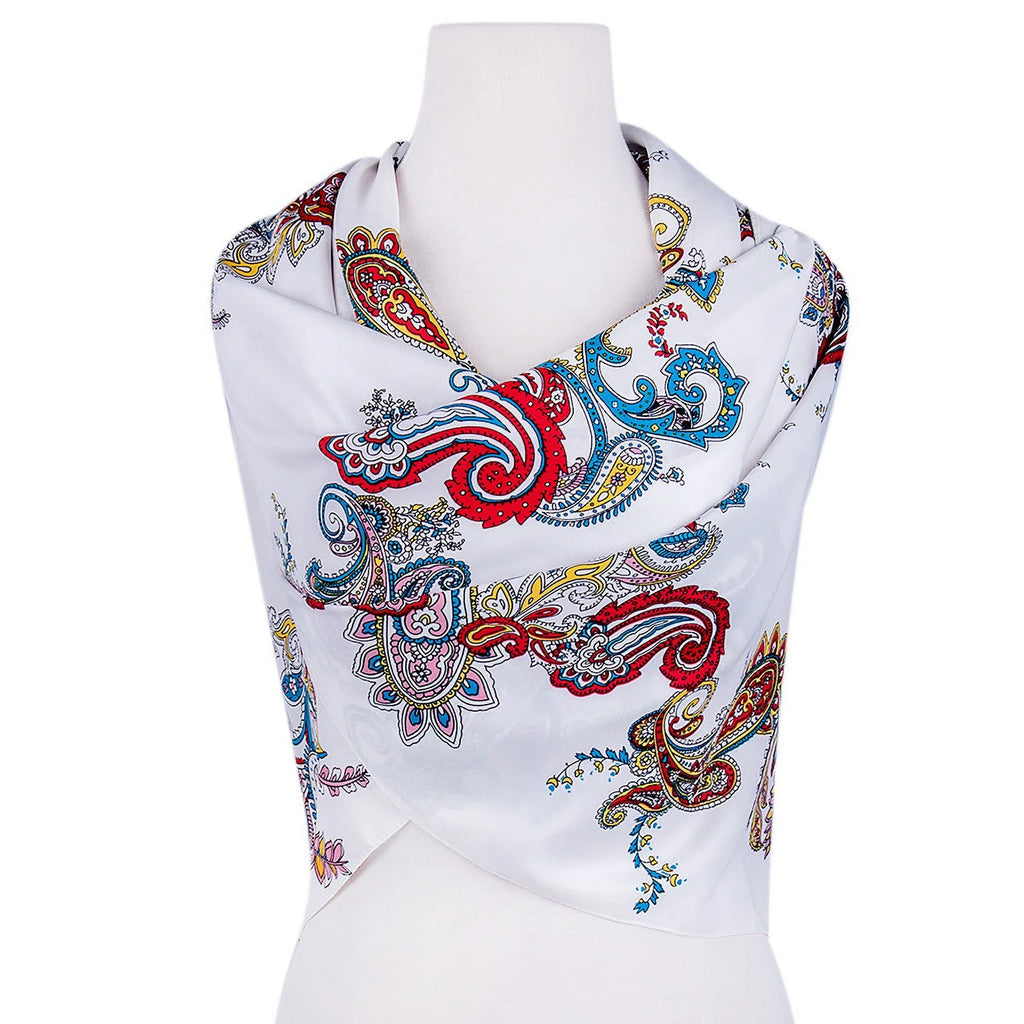 STP GOODS Evening Shawl and Wrap for Women Magic Land Silk Shawl 39x39” (100x100 cm) Travel Scarf Tops Fashion Shawl for Wedding