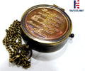 NauticalMart brass compass with leather case for gift