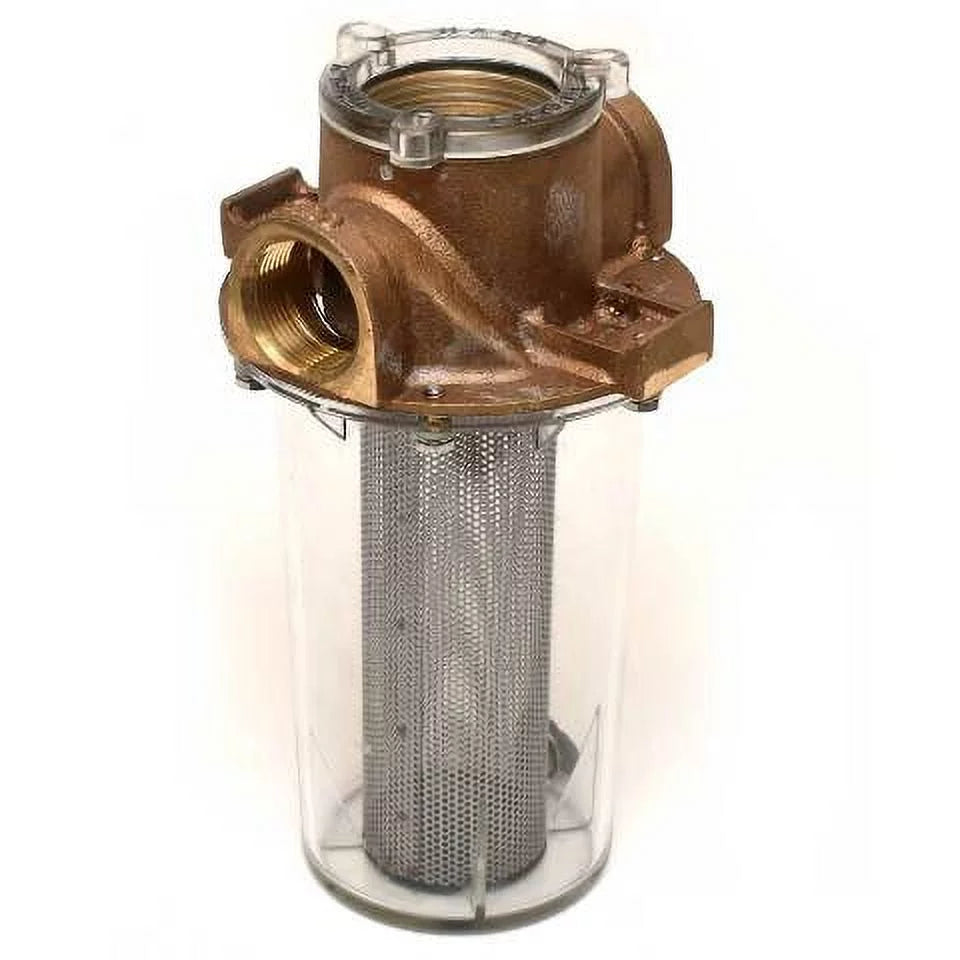 Groco Boat Raw Fluid Strainer ARG-1250-S | 1 1/4 Inch Cast Bronze
