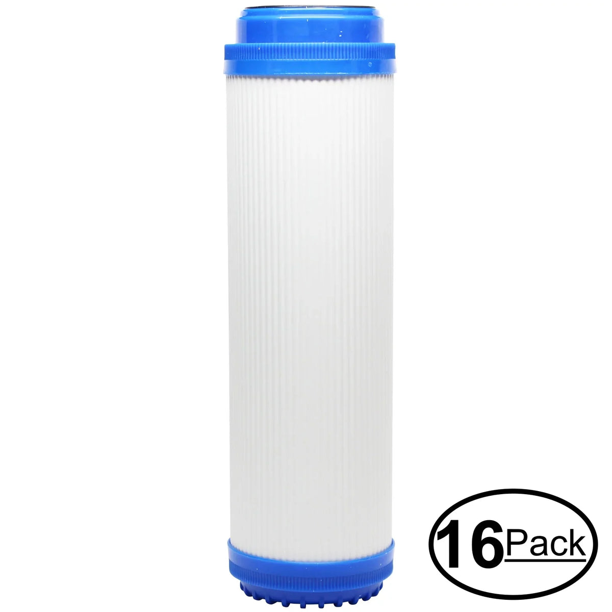 16-Pack Replacement for iSpring RCC1P Granular Activated Carbon Filter - Universal 10-inch Cartridge for iSpring 123Filter 5-stage 100GPD Reverse Osmosis Liquid Filter - Denali Pure Brand