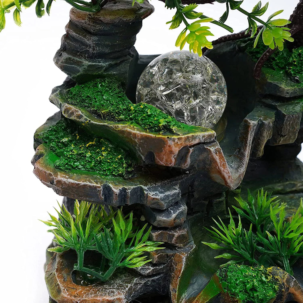 Miumaeov Ornament Rockery Fountain Fluid Fengshui Desktop Zen Decor