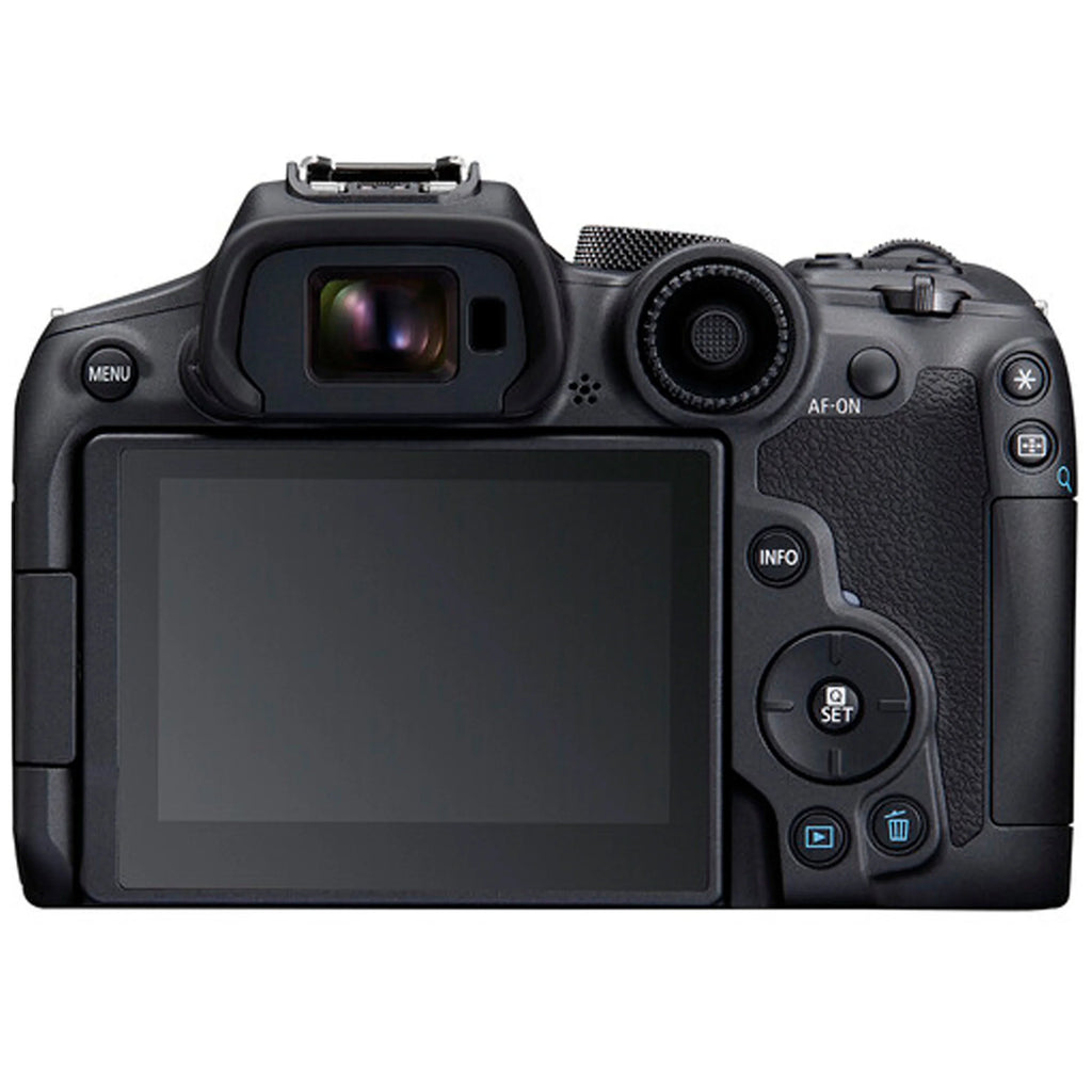 EOS R7 Mirrorless Camera with RF-S 18-45mm f/4.5-6.3 IS STM Lens + EF 75-300mm f/4-5.6 III Lens + 64GB Memory Card + Tripod + Case & More