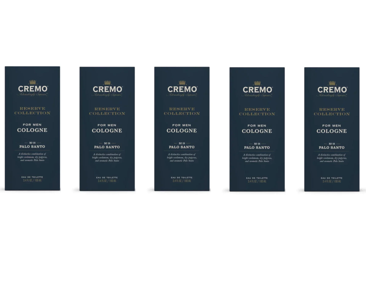 Cremo Reserve Collection For Men Cologne No. 18 Palo Santo, 3.4 Fl. Oz. - Pack of 5